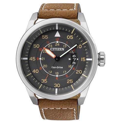 Image of Sport mat rustfri stål quartz med Eco-Drive Herre ur fra Citizen, AW1360-12H